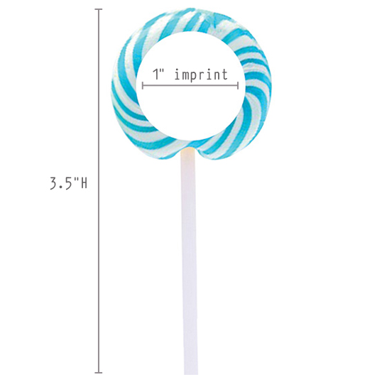 Swirl Lollipop with Round Label SWIRLPOP1