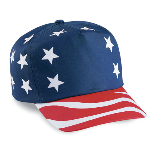 USA Flag Print Hats South by Sea