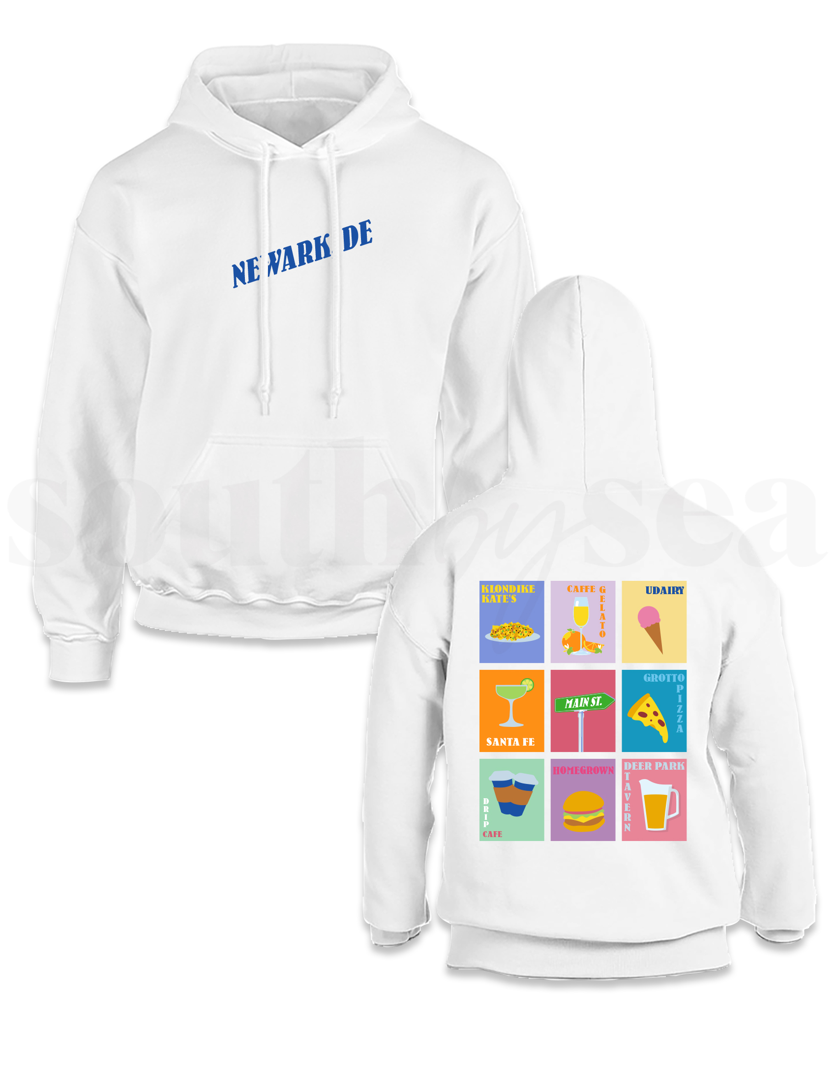 White Gildan Hooded Sweatshirt