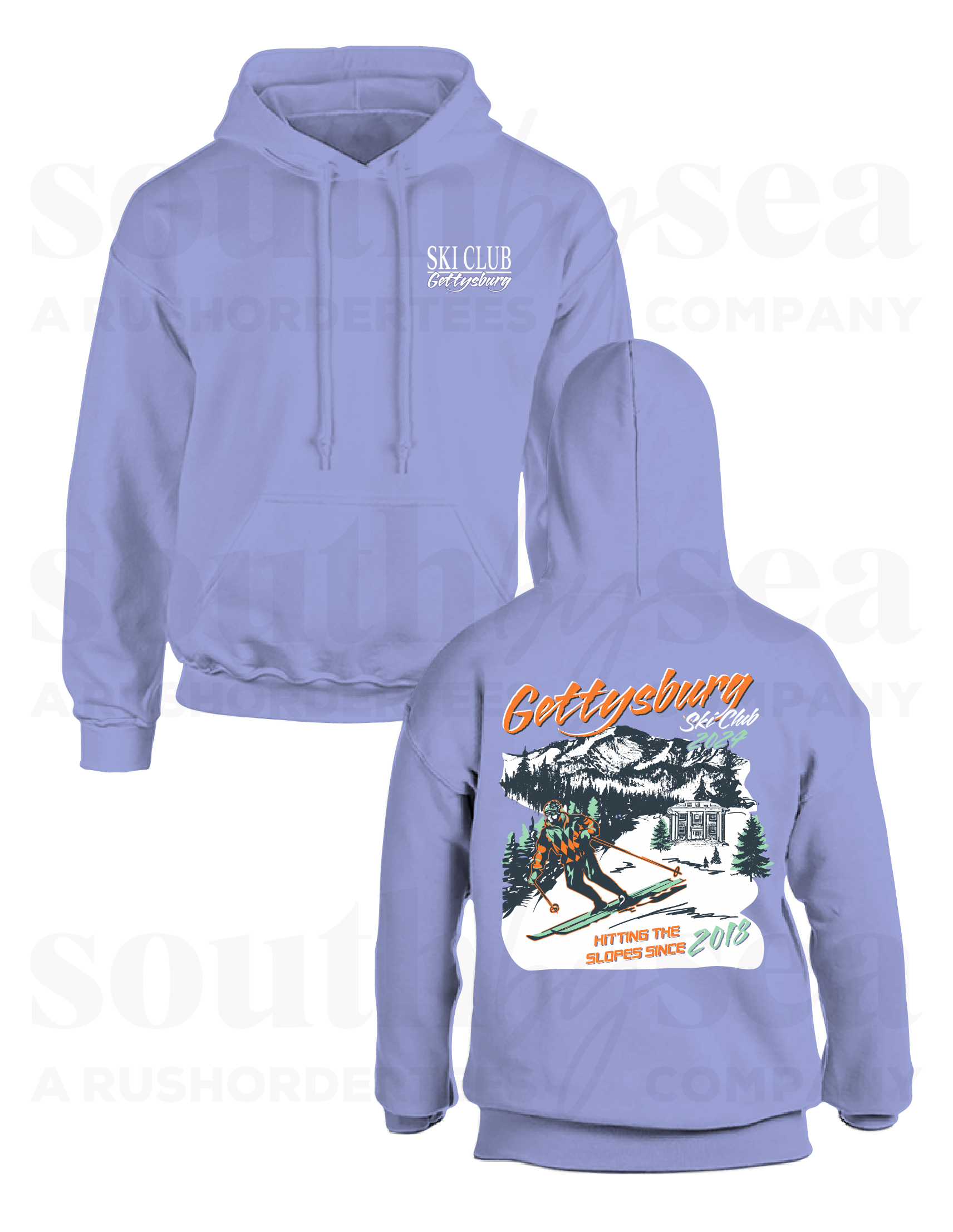 Violet Gildan Hooded Sweatshirt