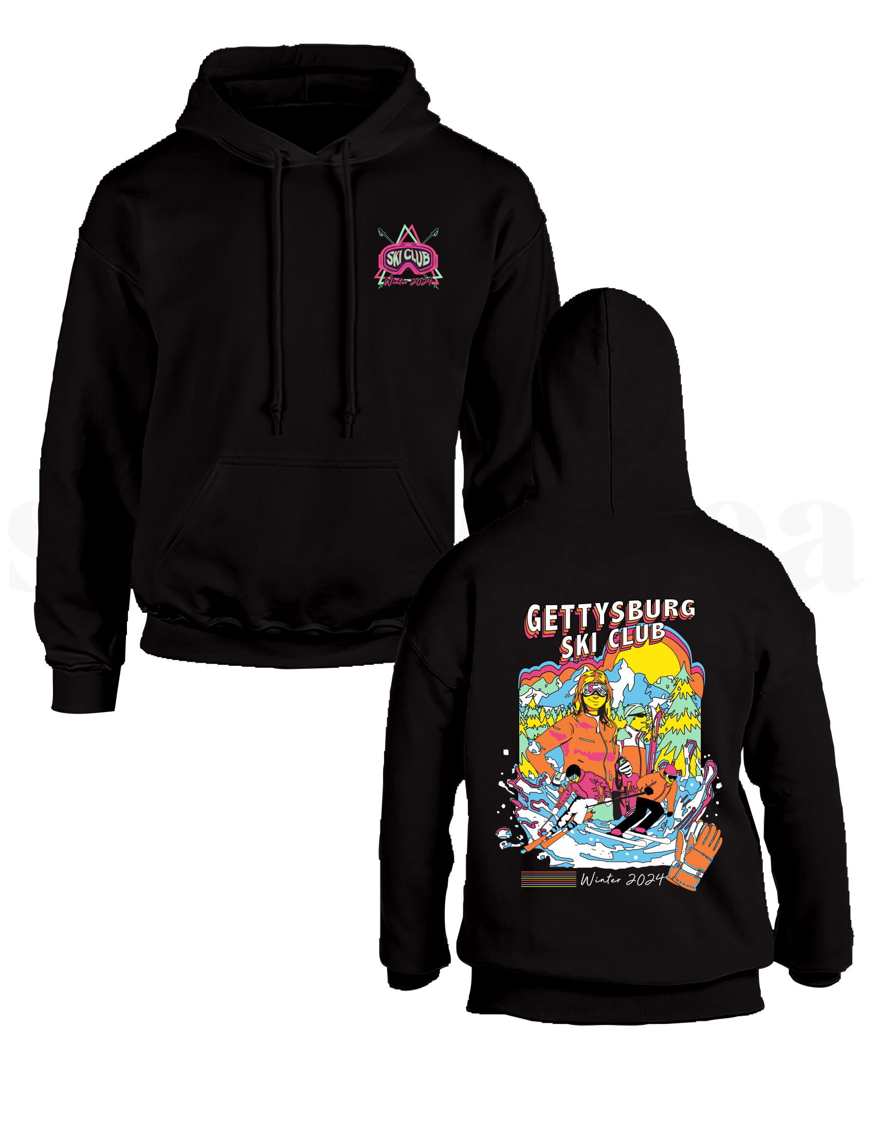 Black Gildan Hooded Sweatshirt