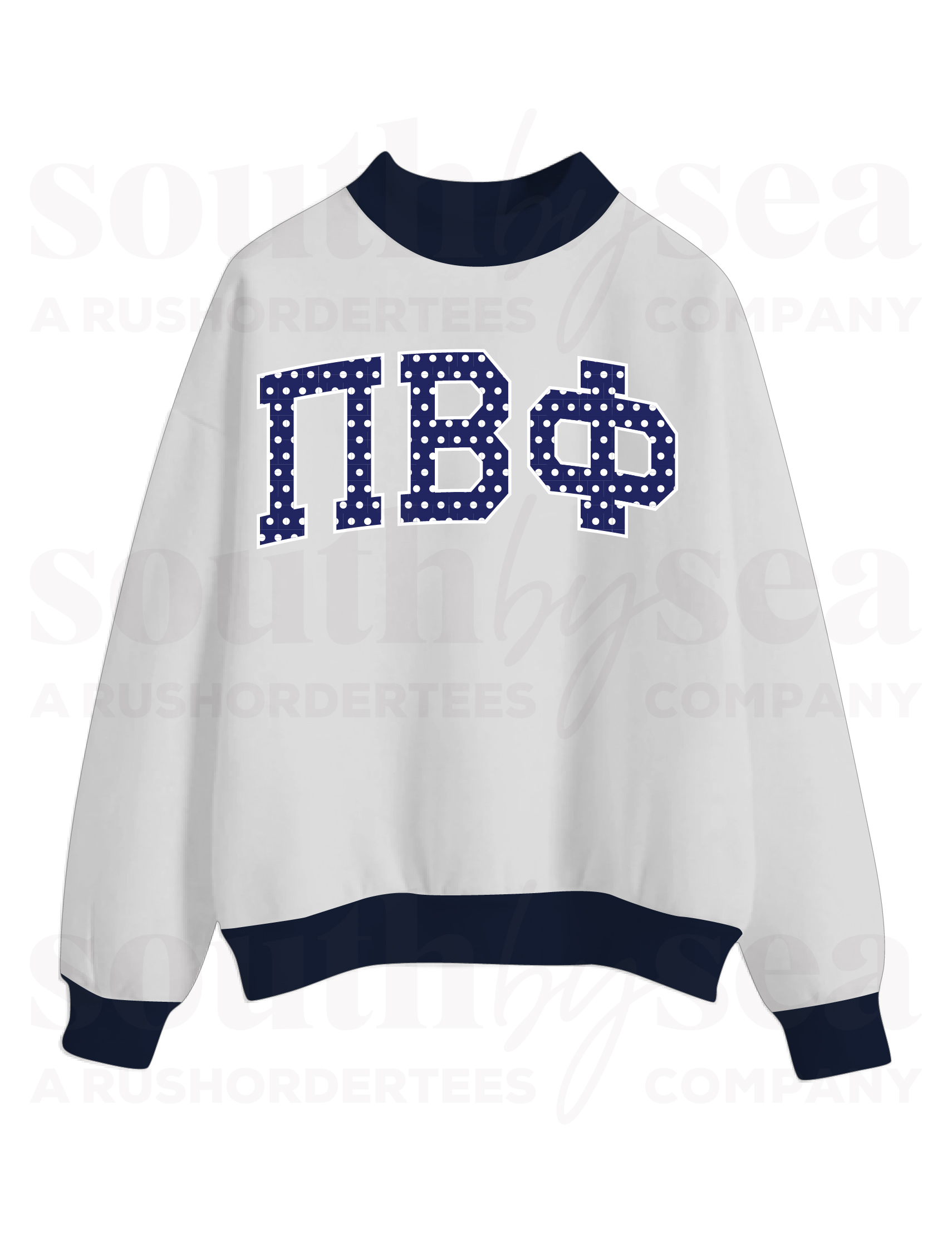 Ash/Navy Colorblock Mockneck Sweatshirt