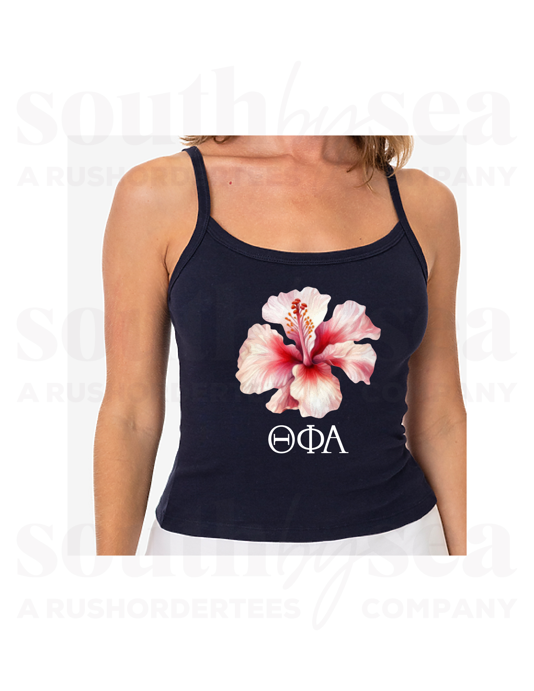 Navy Spaghetti Strap Tank