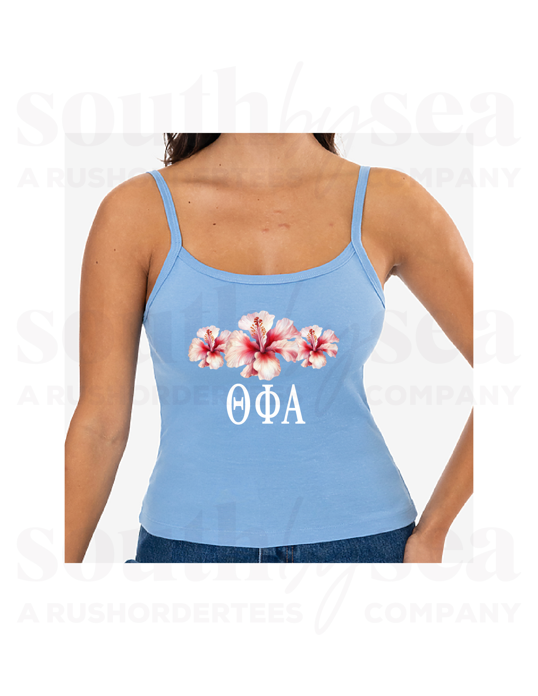 Light Blue Spaghetti Strap Tank