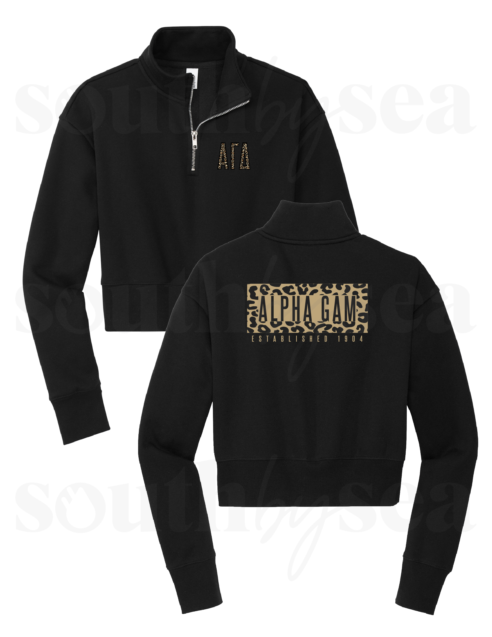 Black Cropped Quarter Zip