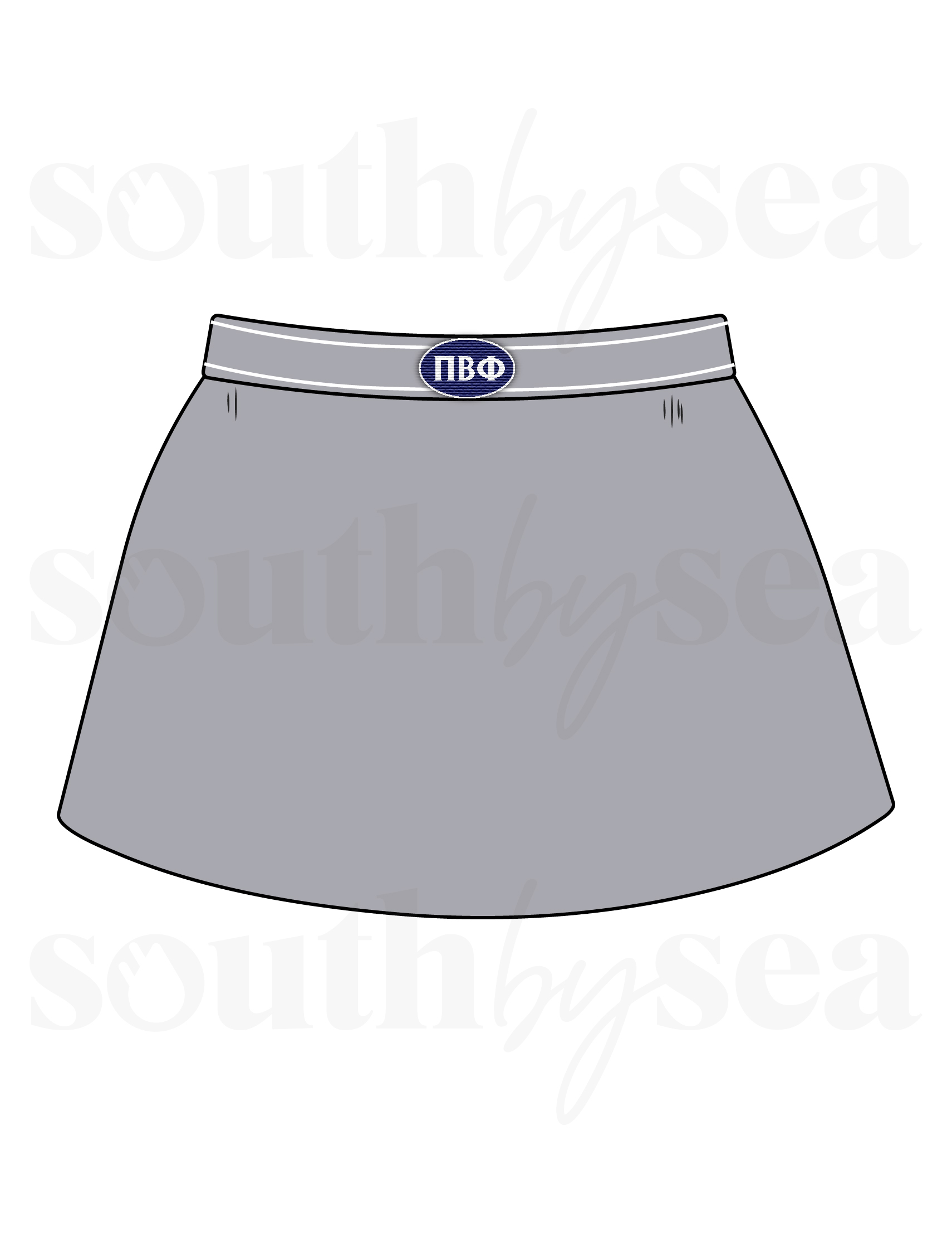 Grey Custom Tennis Skirt 