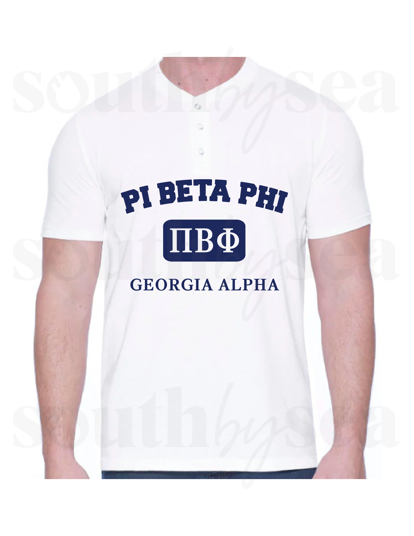 White Startee Henley
