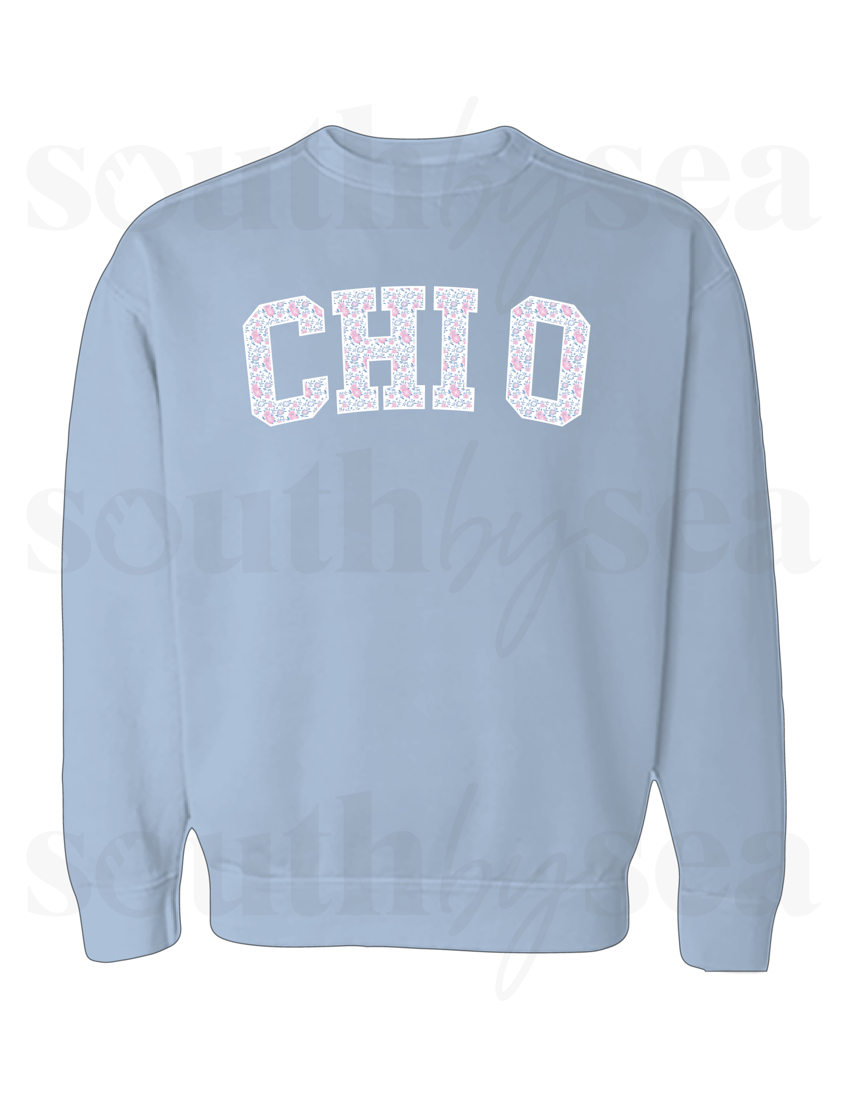 Light Blue Jerzees Crewneck Sweatshirt - Printed 