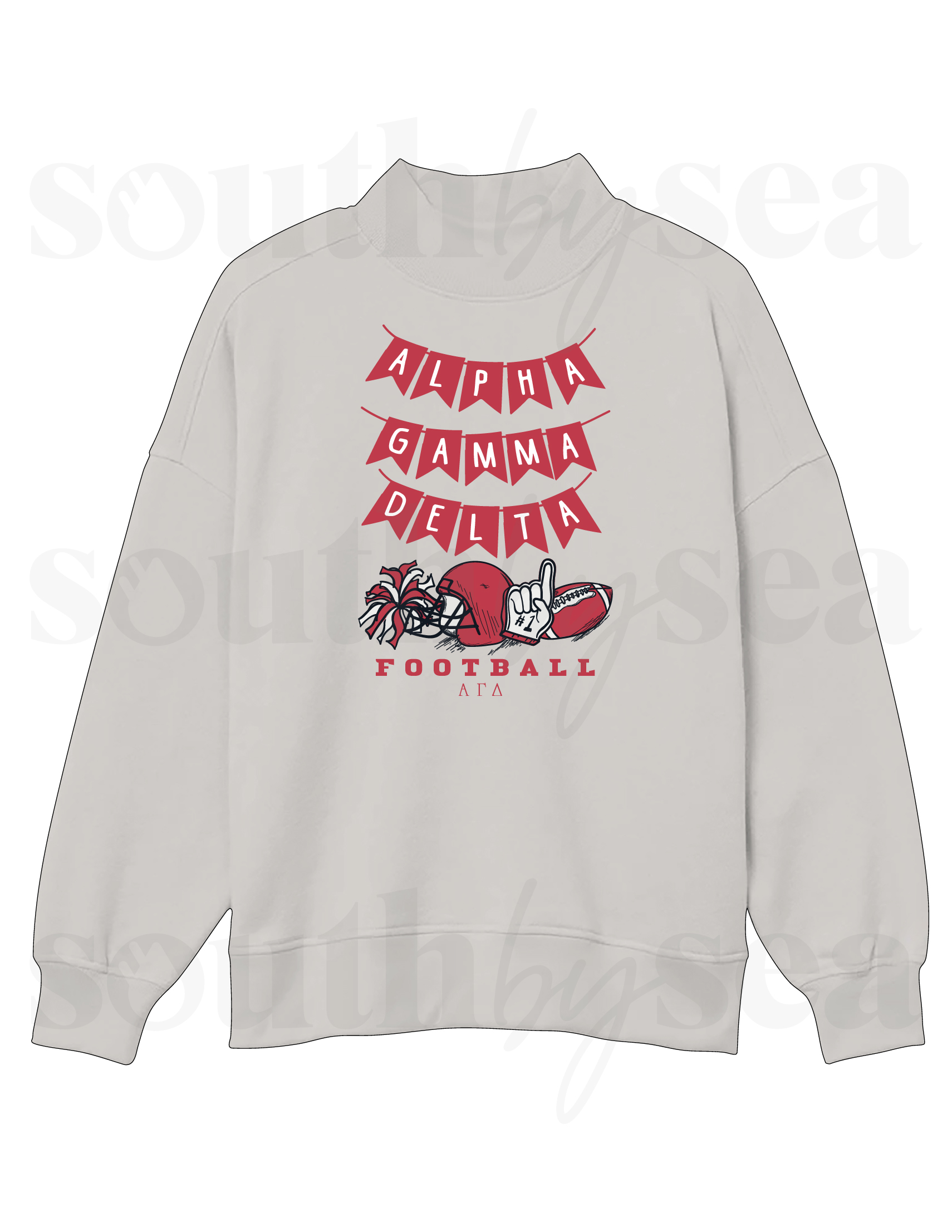 Red Print Mockneck