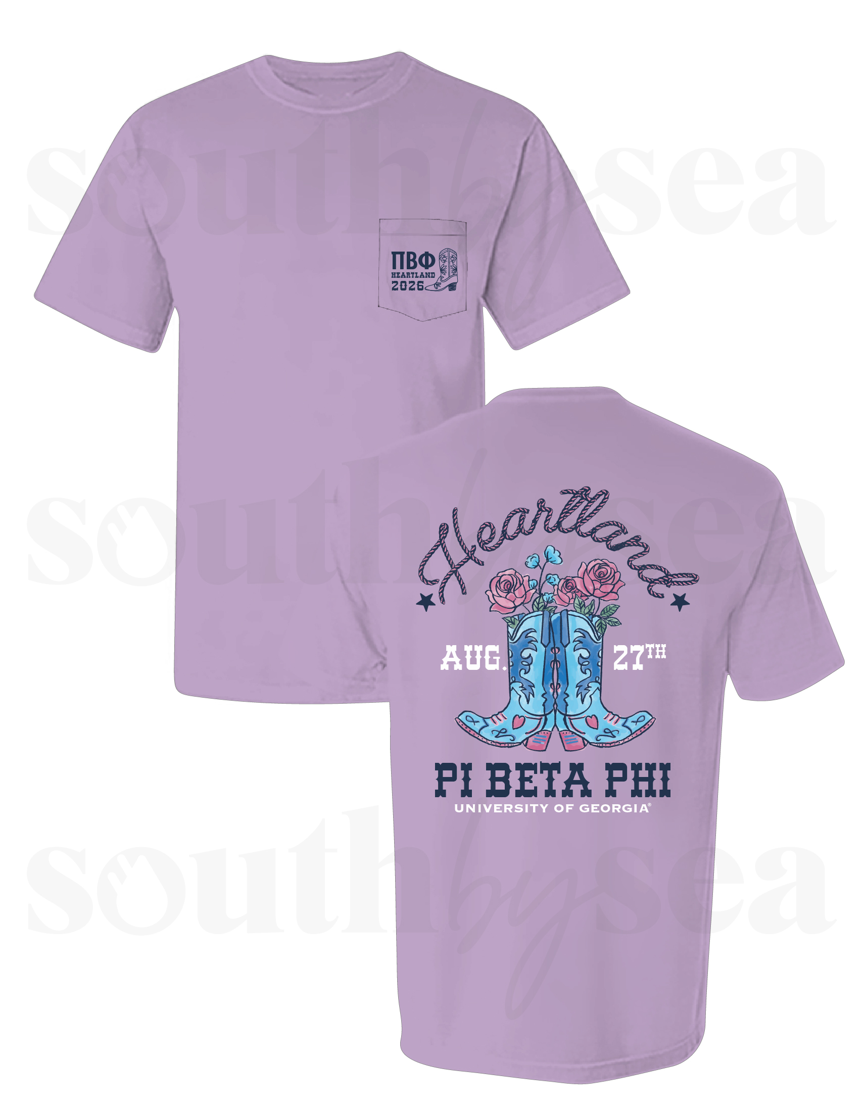 Orchid Comfort Colors Pocket Tee 