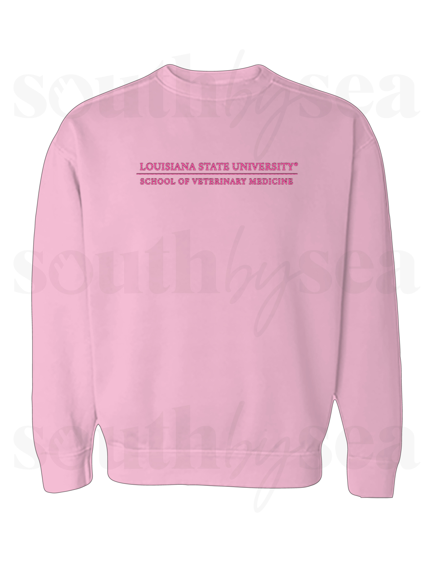 Embroidered Pink Crewneck Sweatshirt
