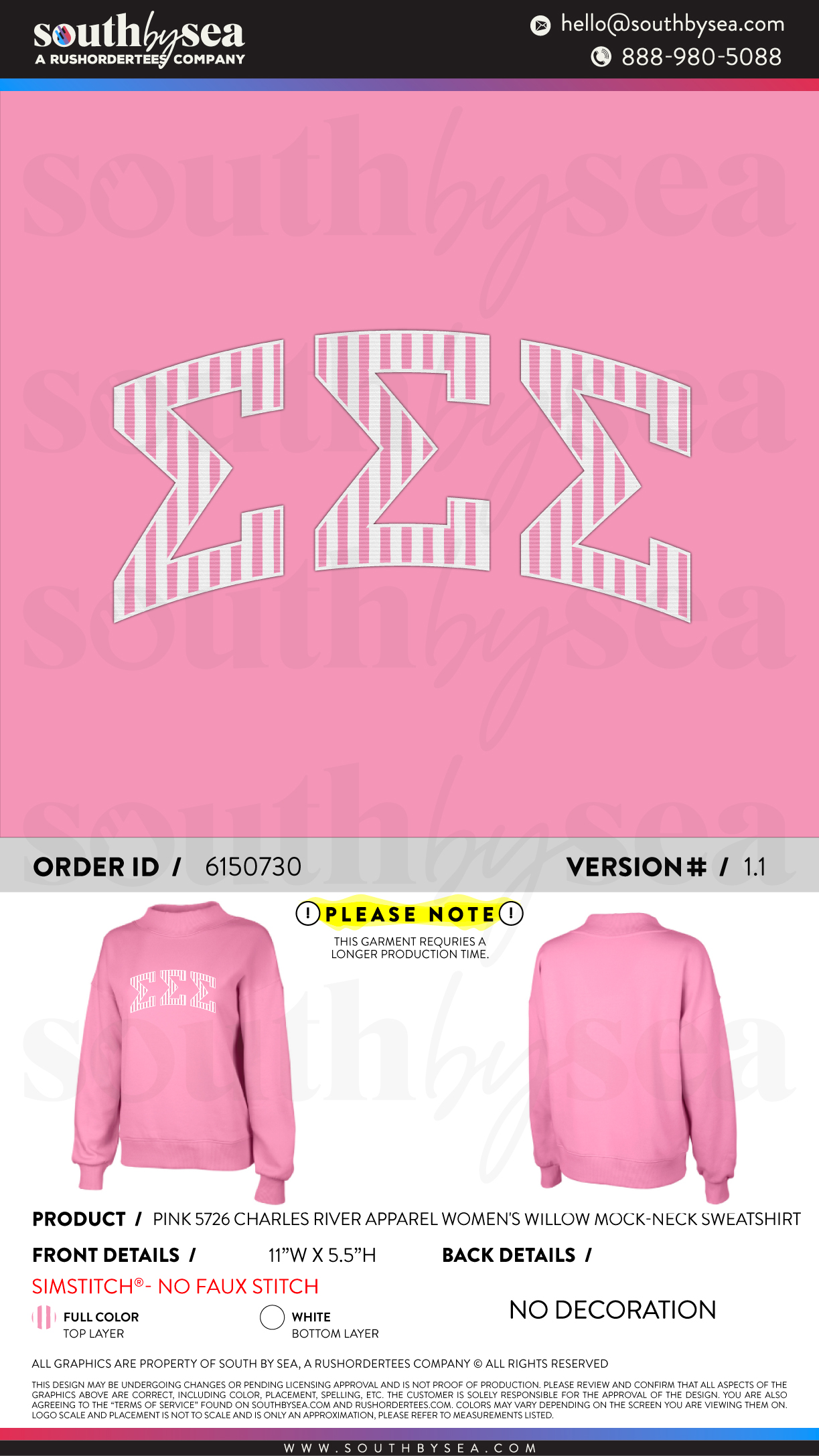 Pink Mockneck Sweatshirt with Patch Letters 
