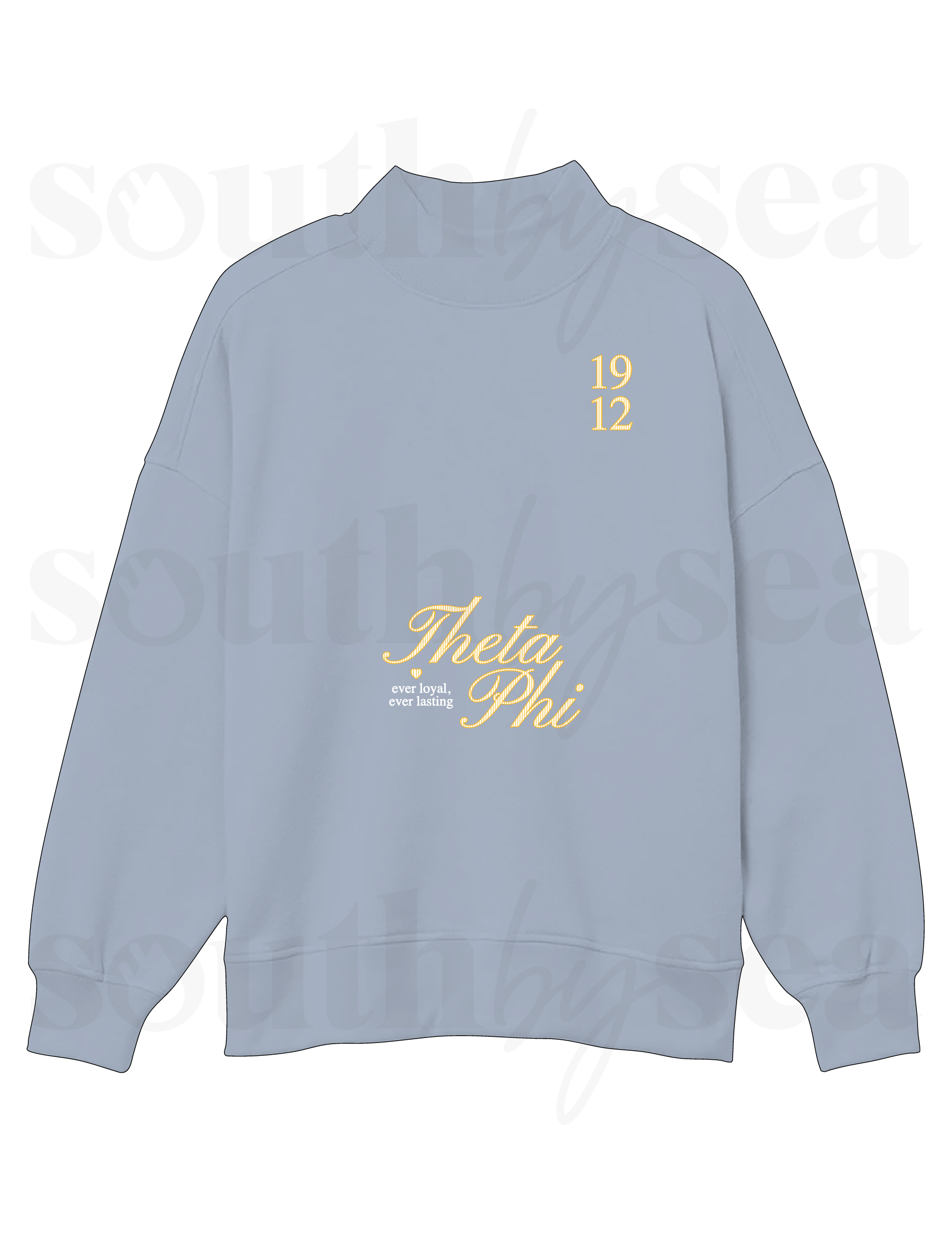 Blue Mockneck