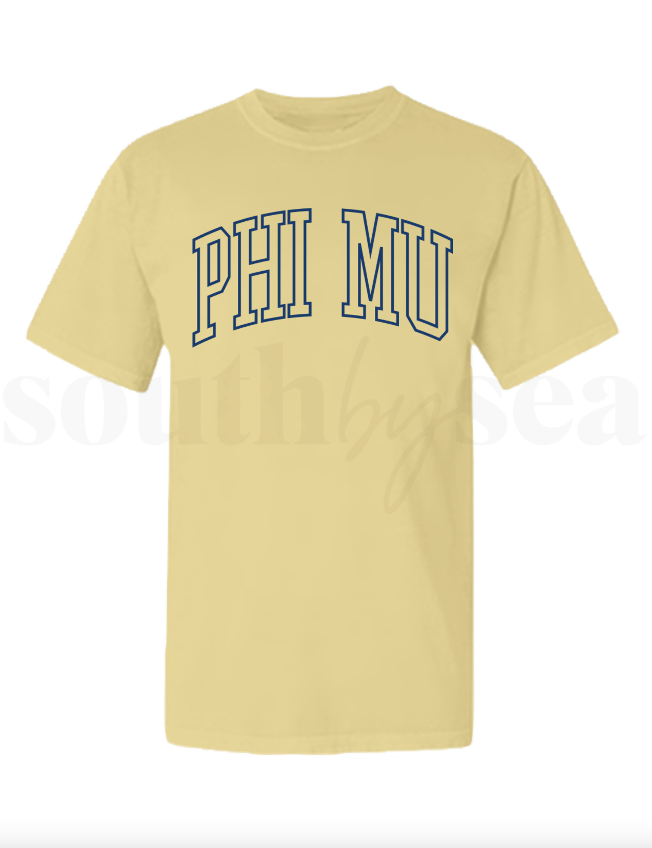 PHI MU OUTLINE BUTTER COMFORT COLORS SHORT SLEEVE T SHIRT