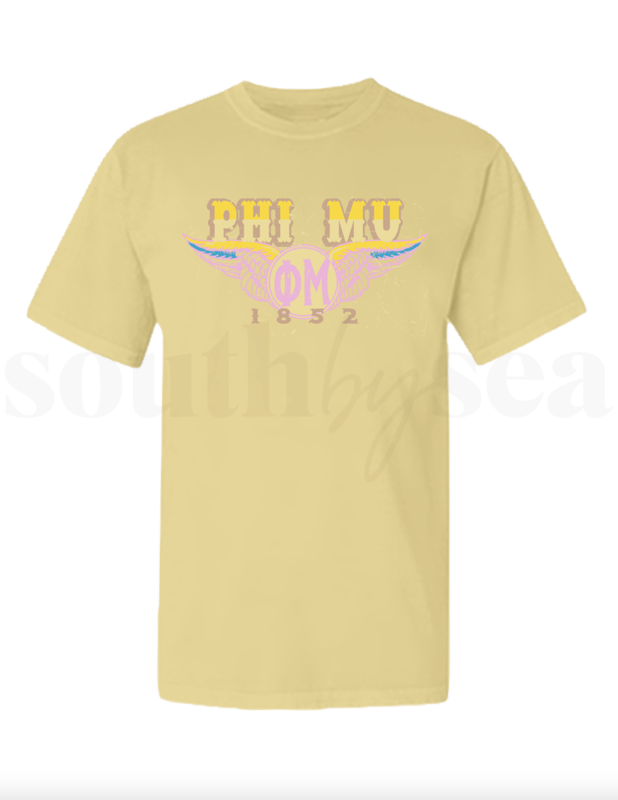 PHI MU WINGS BUTTER COMFORT COLORS SHORT SLEEVE T SHIRT