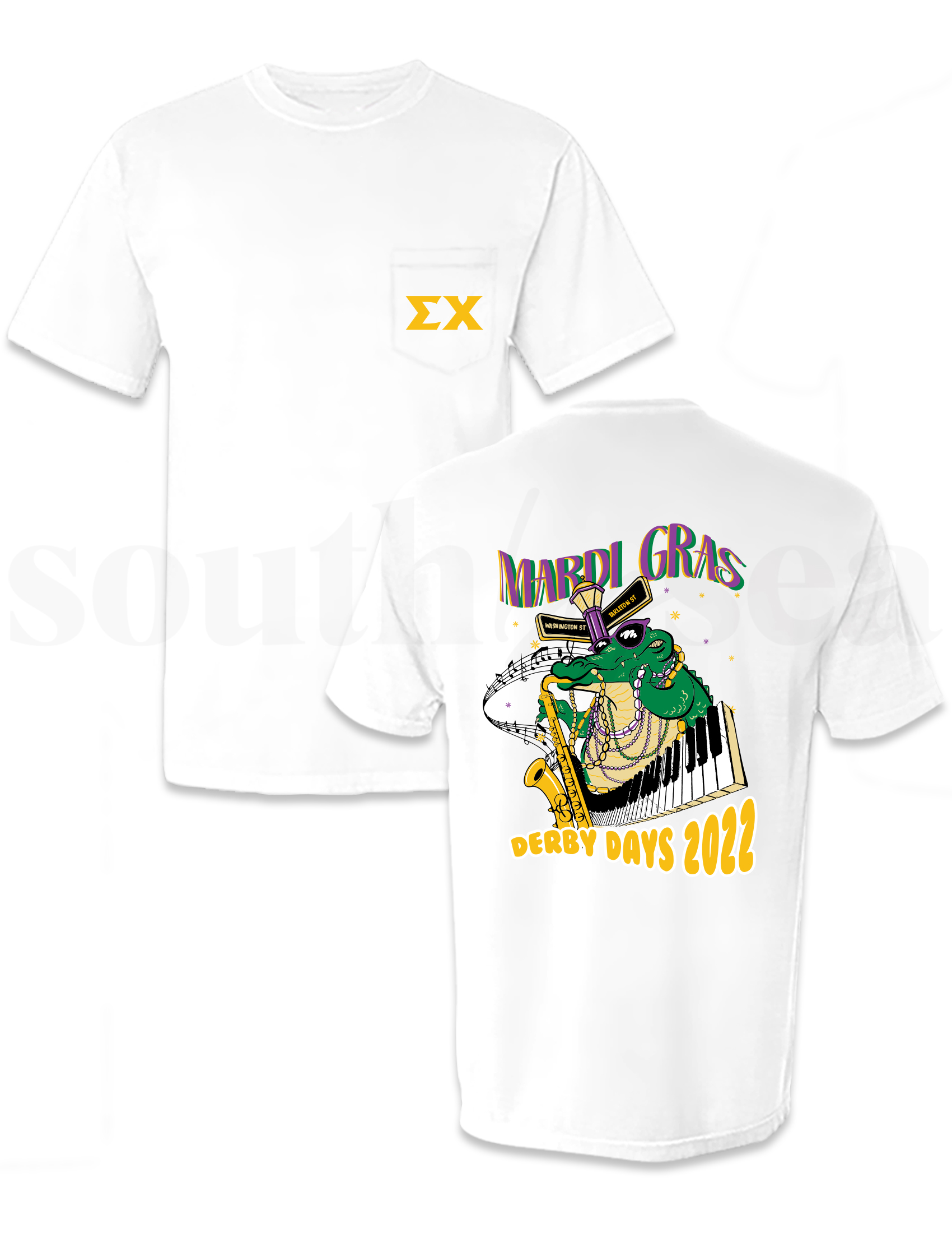 White Comfort Colors Pocket Tee 