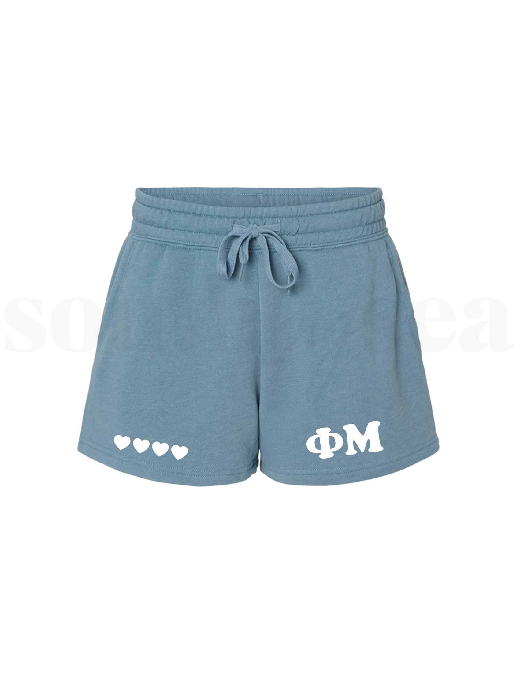 Phi Mu Misty Blue Shorts