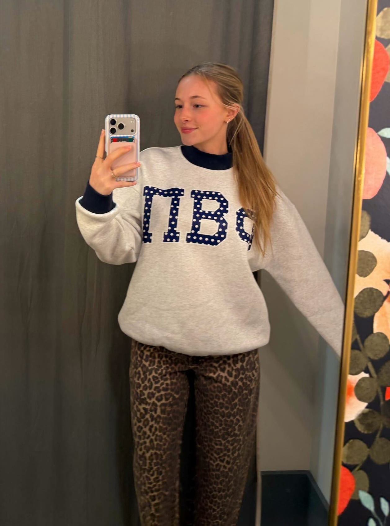 Signature Mockneck Fleece Sweatshirt Colorblock SBS101 - Model Image