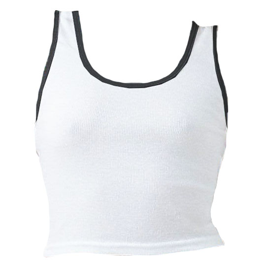 Los Angeles Apparel 2x1 Rib Crop Tank 21308