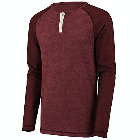 Augusta Sportswear Linear Fusion Long Sleeve Henley 2150