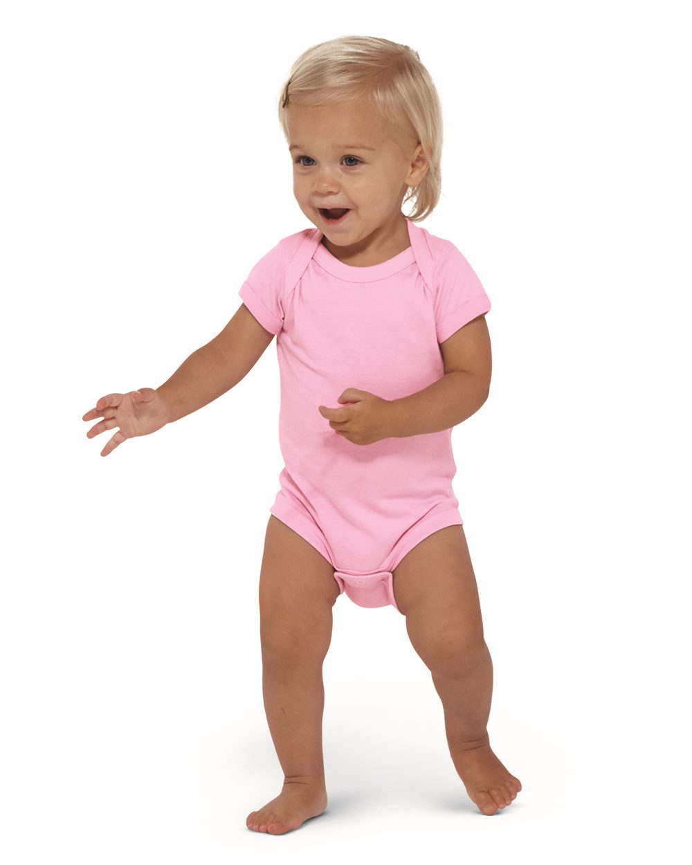 Rabbit Skins Infant Fine Jersey Bodysuit 4424 - Model Image