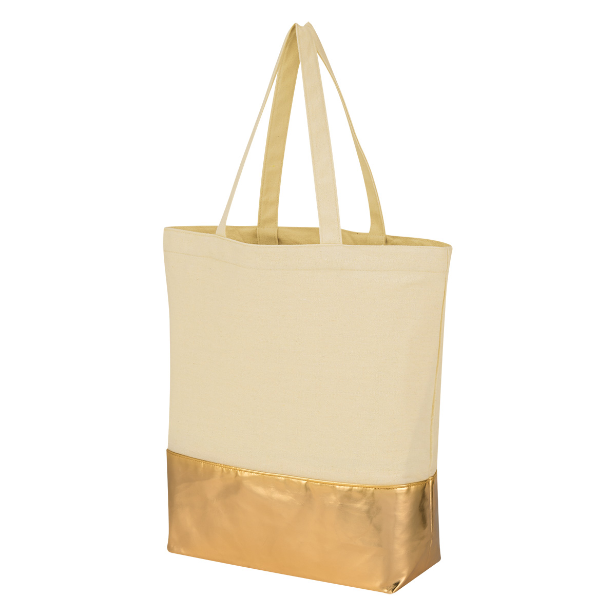 12 Oz. Cotton Tote Bag With Metallic Accent 3248 - Model Image