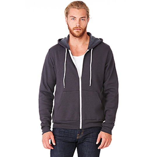 Bella + Canvas Unisex Fleece Full-Zip Hoodie 3739 - Model Image