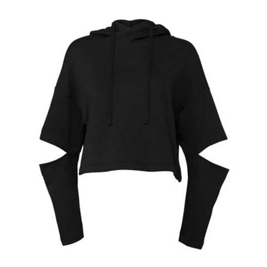 Bella + Canvas Women's Cut Out Fleece Hoodie 7504