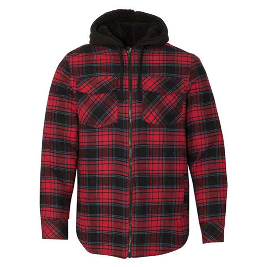 Burnside Quilted Flannel Full-Zip Hooded Jacket 8620