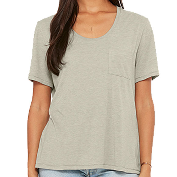 Bella Women's Flowy Pocket Tee 8818