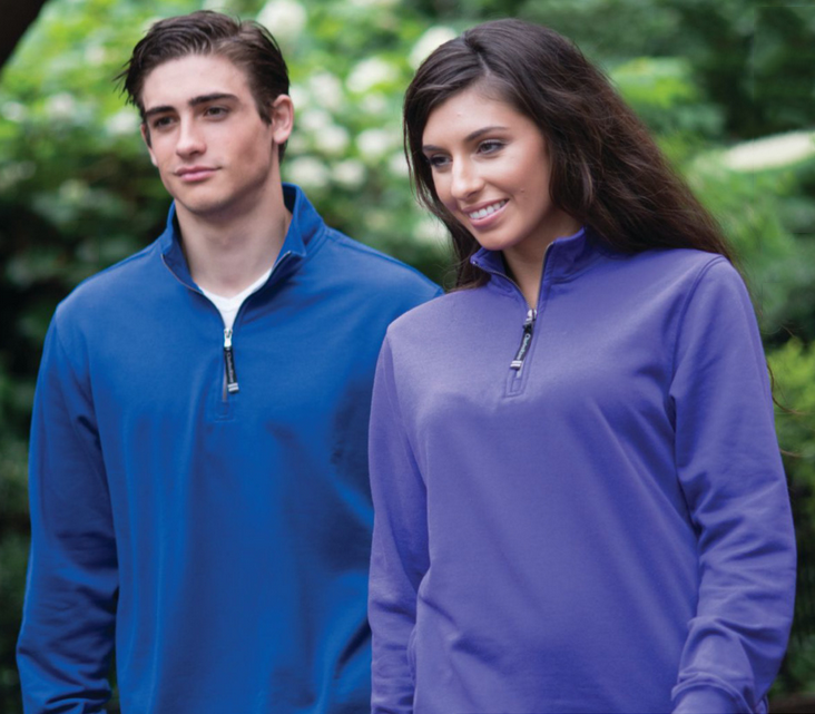 Charles River Crosswind Quarter Zip Sweatshirt 9359 - Model Image