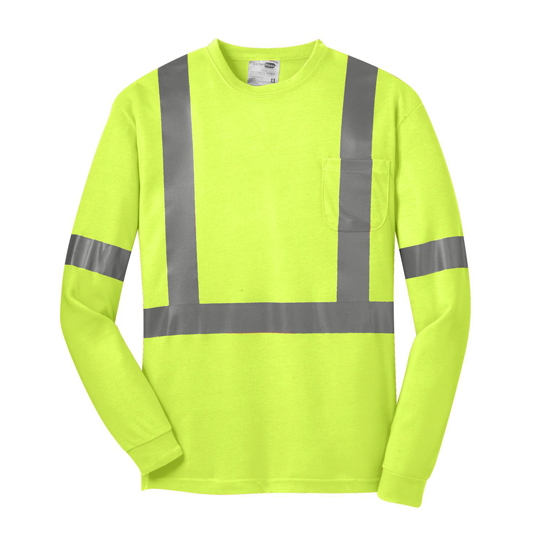 CornerStone ANSI 107 Class 2 Long Sleeve Safety T-Shirt CS401LS