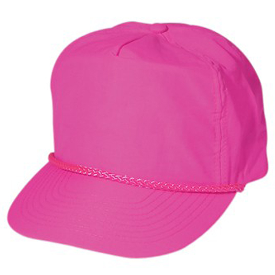 5 Panel Neon Color Nylon Crinkle Cap with Rope Band FREE SHIPPING 
