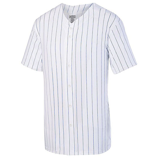 Pinstripe Full Button Baseball Jersey 1685