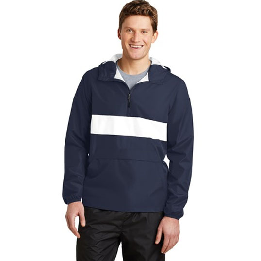 Sport-Tek Zipped Pocket Anorak JST65 - Model Image