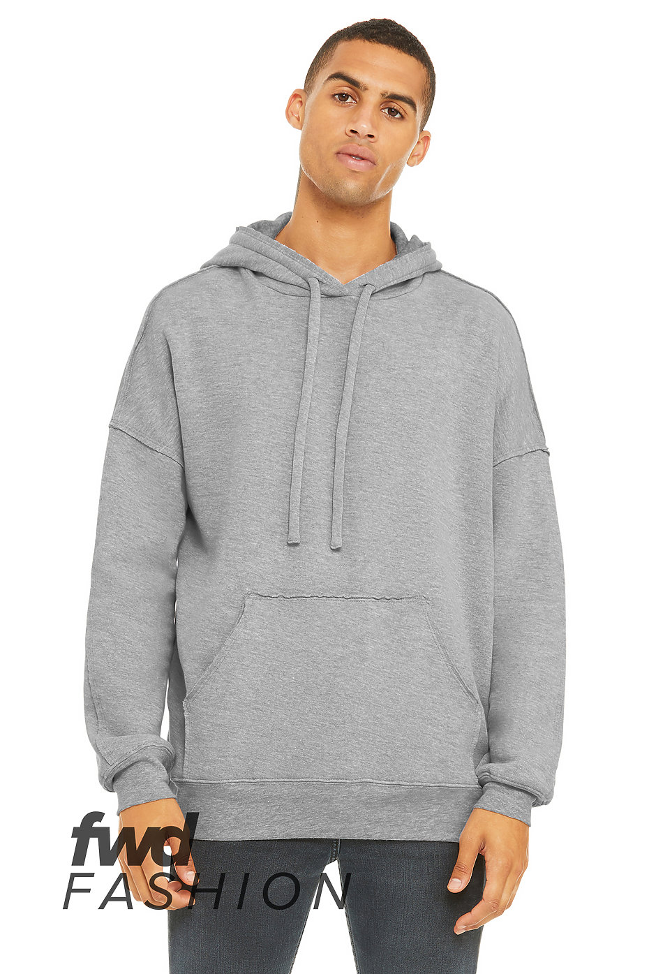 Bella + Canvas Unisex Raw Seam Hoodie 3742 - Model Image