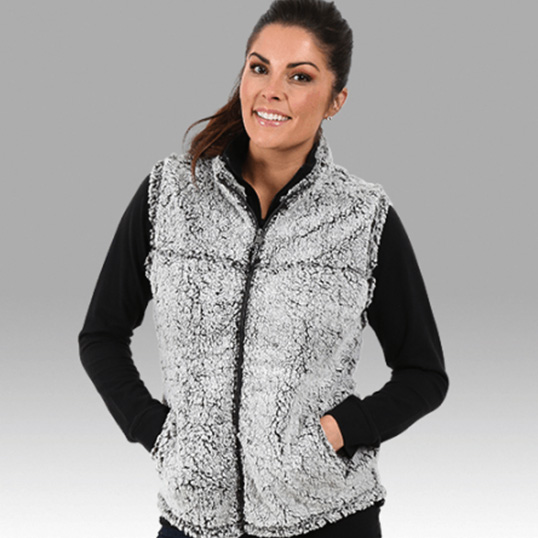 Boxercraft Full Zip Sherpa Vest Q11 - Model Image