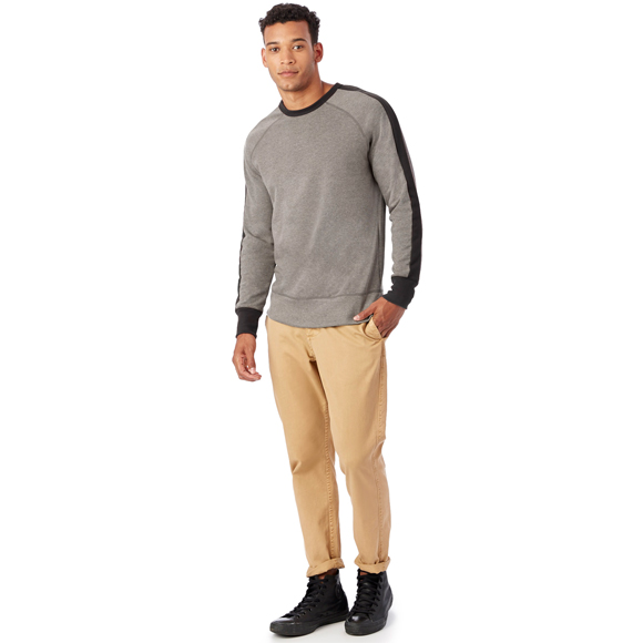 Alternative Apparel University Vintage Sport French Terry Pullover Sweatshirt 05079BT - Model Image