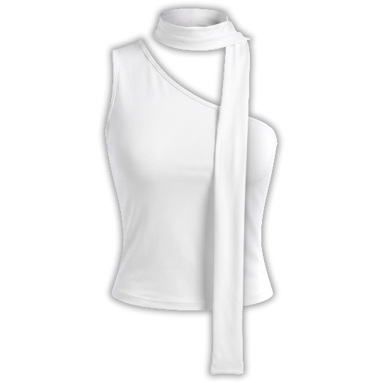Signature One Shoulder Tank with Versatile Scarf SBS1100