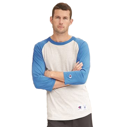 Champion Raglan Baseball T-Shirt T137 - Model Image